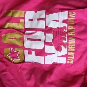 California Republic pink hoodie